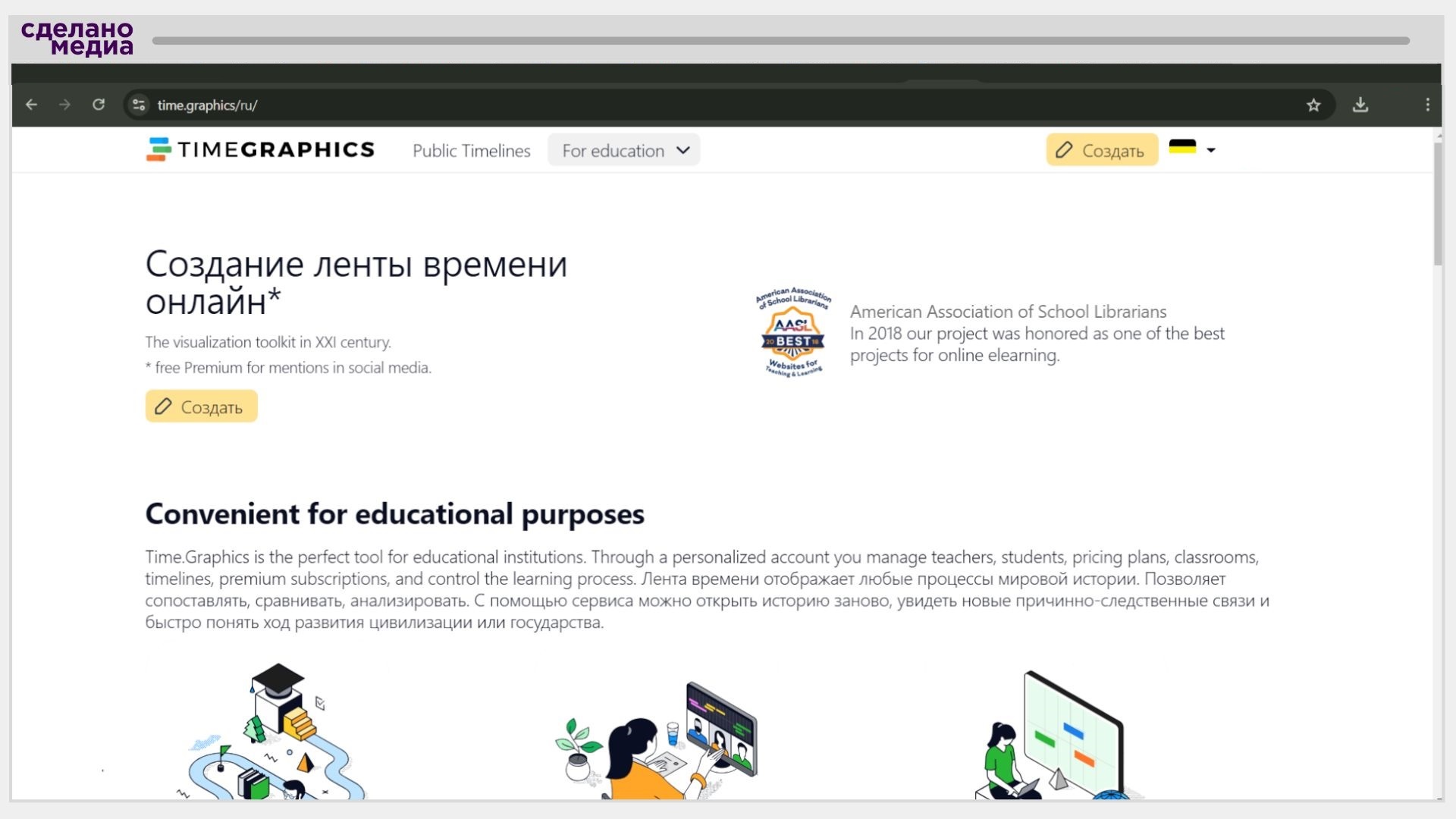 Таймлайн. Timegraphics
