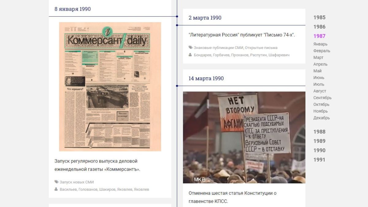 Рождение российских СМИ